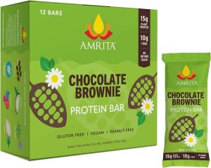 Amrita Nut Free Chocolate Brownie Vegan Protein Bars